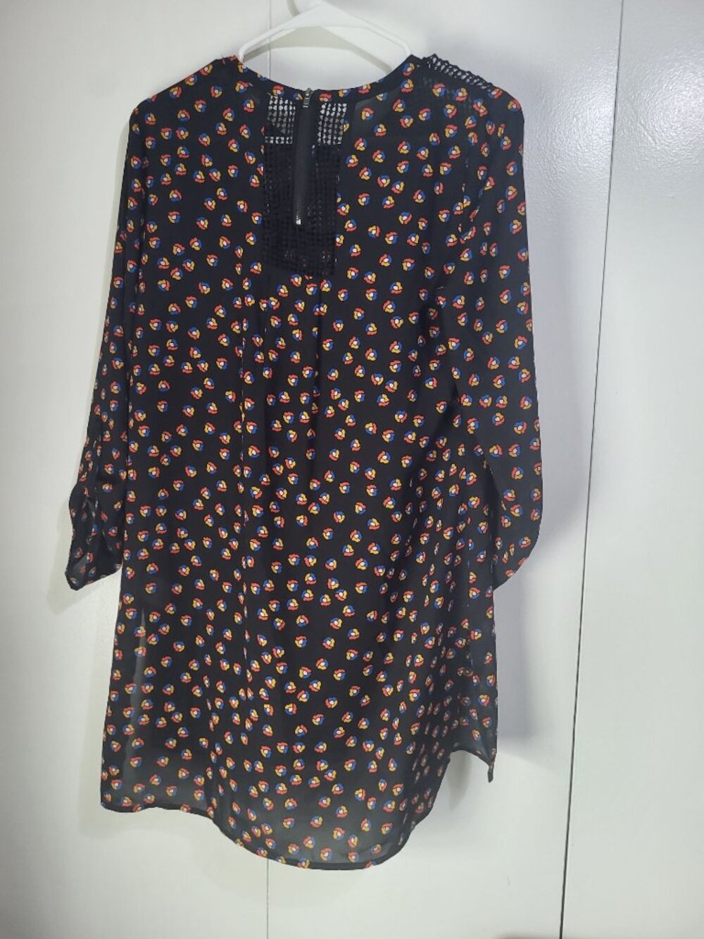 Anthropologie Meadow Rue Womens Small Tunic Dress Ditsy Floral Preppy Boho - Picture 2 of 8